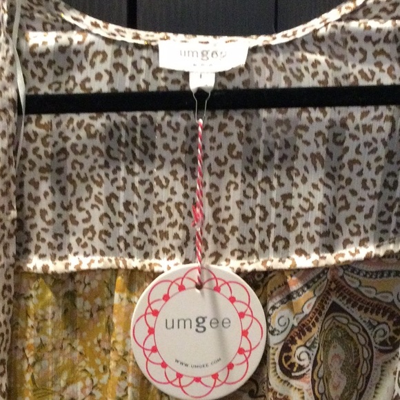 NWT Umgee Yellow/Brown Paisley, Leopard Spot & Floral Kimono - Picture 3 of 7